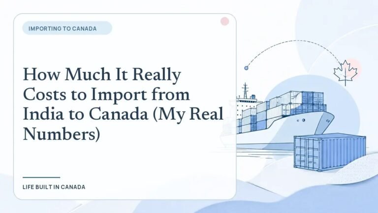 How Much It Really Costs to Import from India to Canada (My Real Numbers)