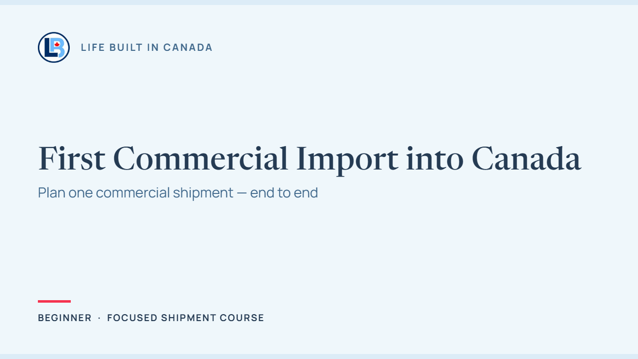 First Commercial Import into Canada